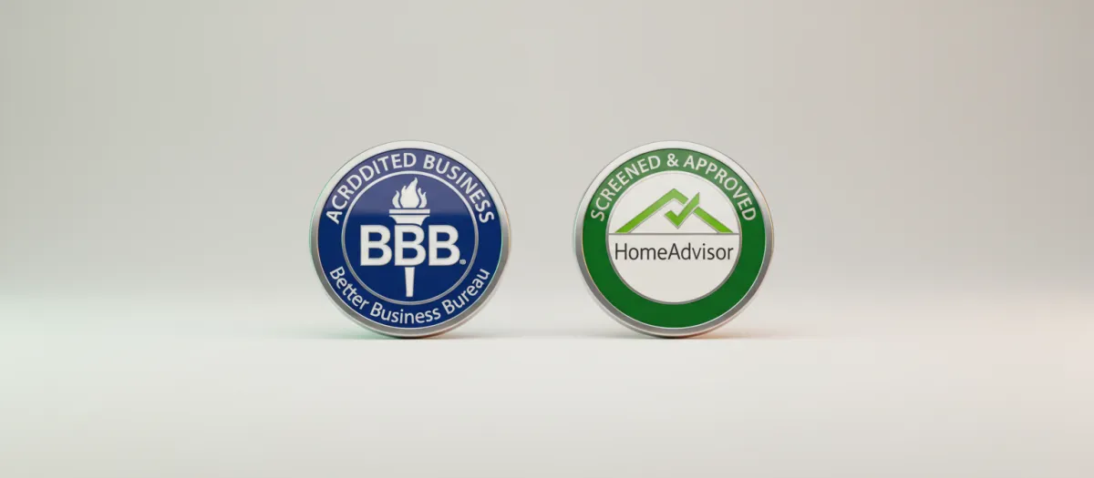 BBB and HomeAdvisor Trust Badges