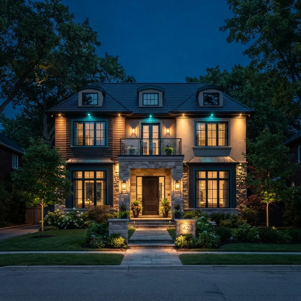 Upscale residential home exterior representing home equity value