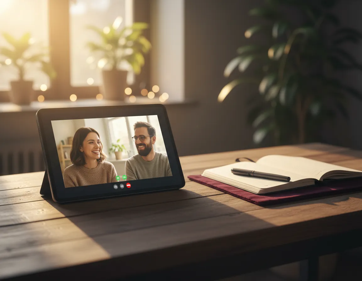 A warm, interactive live speaking session with an instructor
