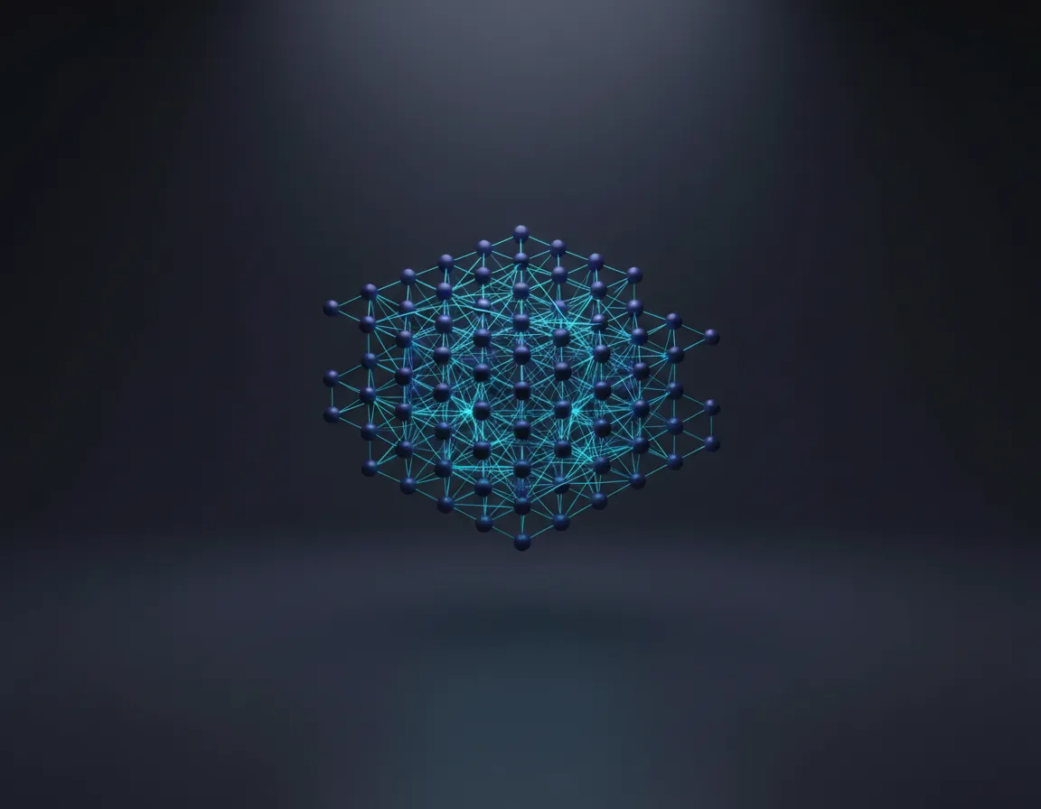 Abstract data visualization showing information collection
