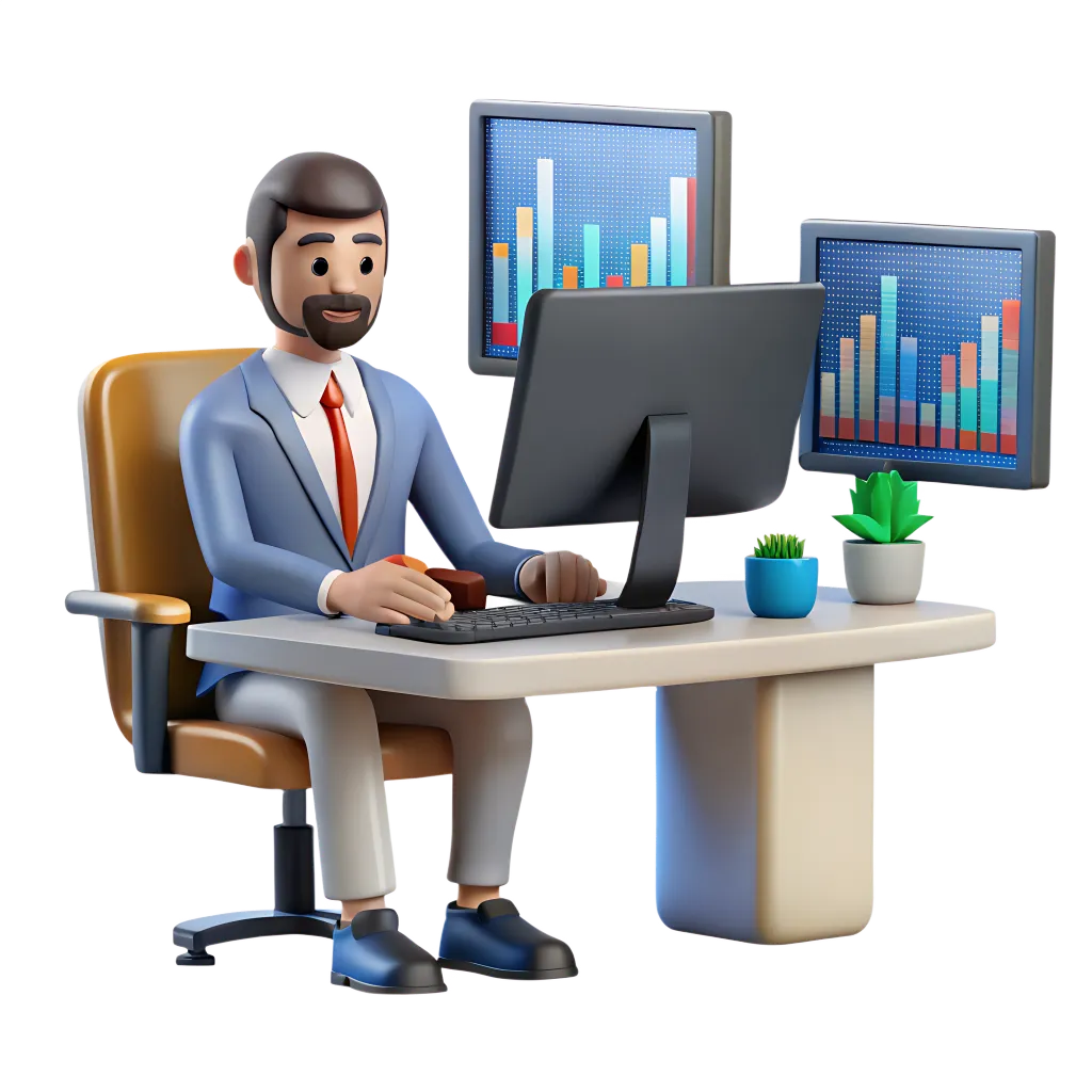 3D Trader Illustration