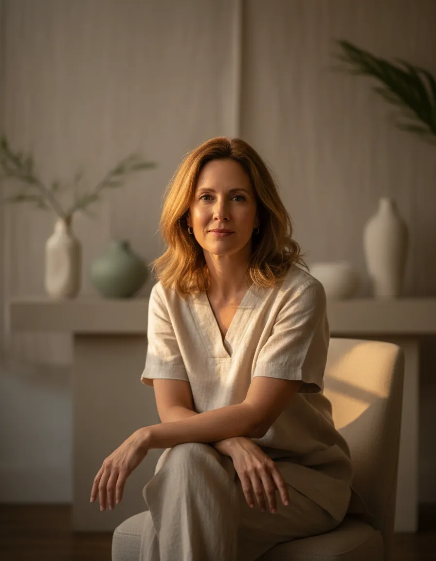 Warm lit portrait of Dr. Sarah Nelson
