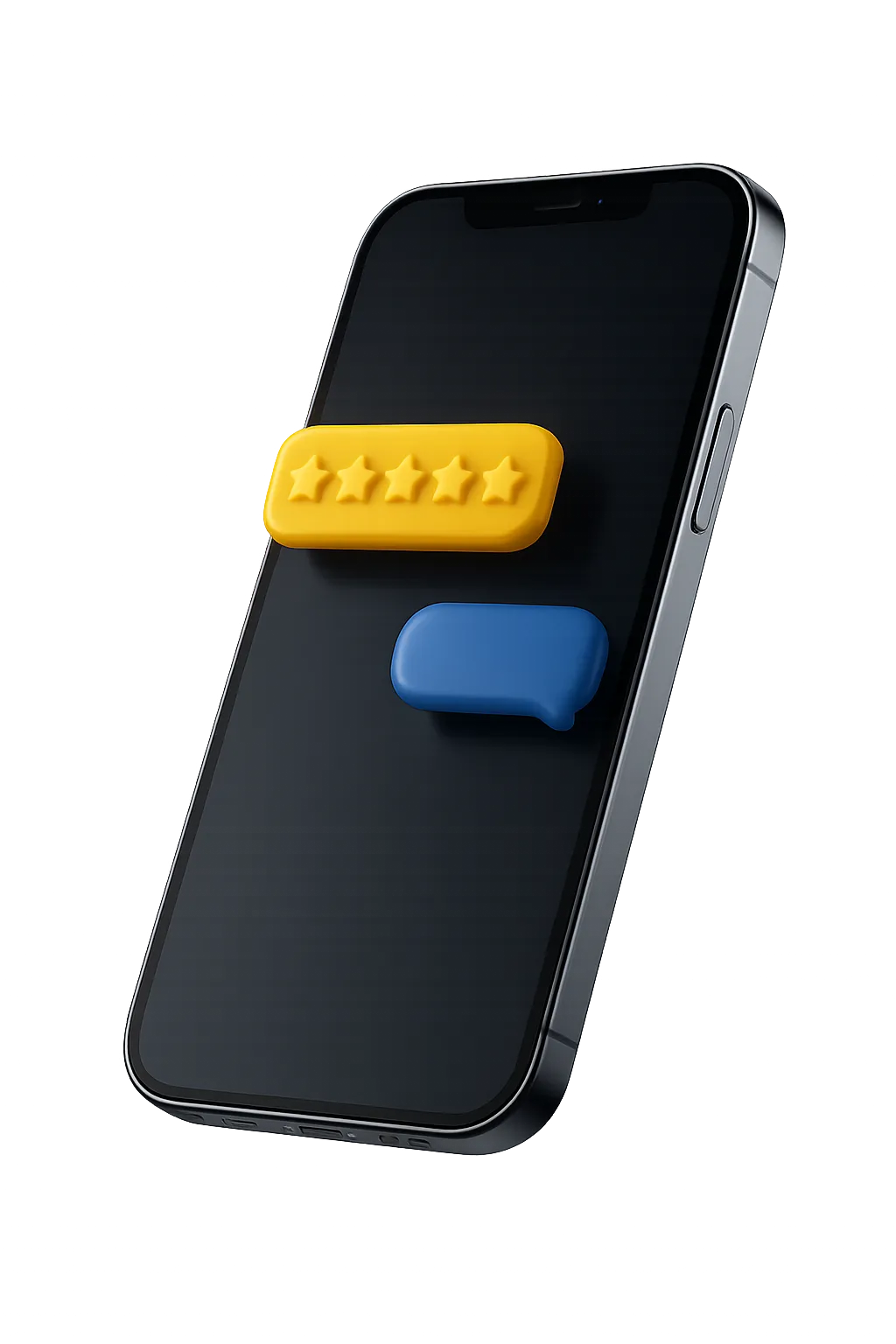 Smartphone preview met actieve Google Review melding en automatische gemiste oproep SMS reactie