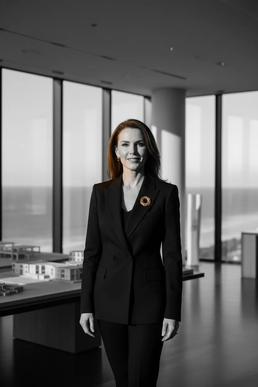 Unique Places Real Estate Founder - Professional black and white portrait