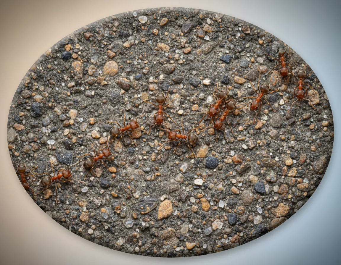Macro photo of an Ant on sand