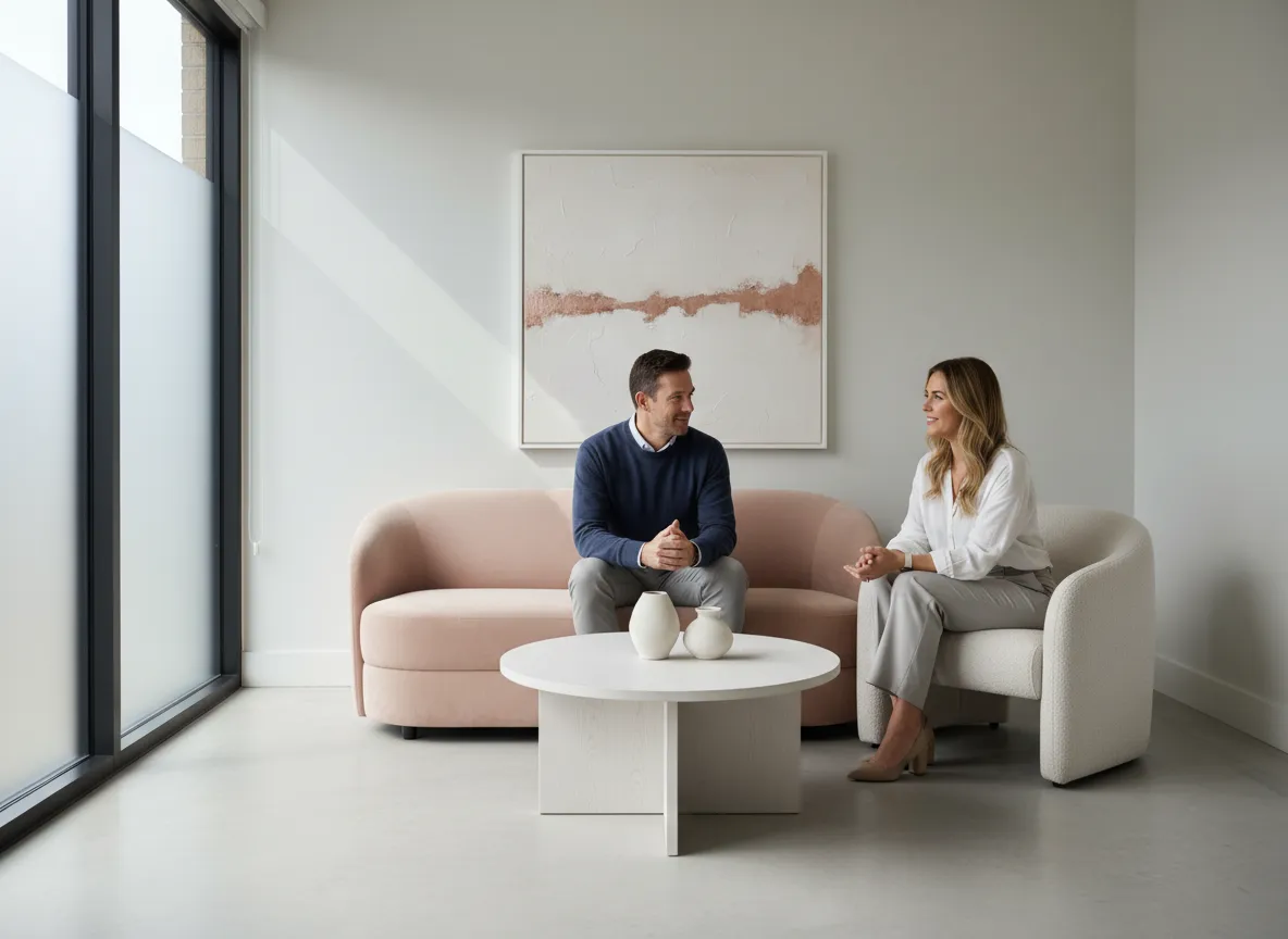 Modern, calm clinic consultation environment