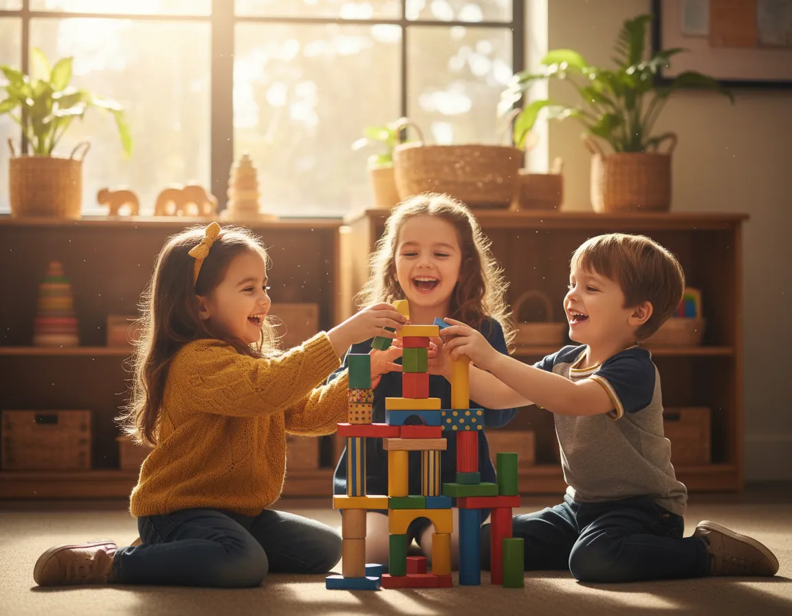 Children engaged in purposeful play at Primrose School