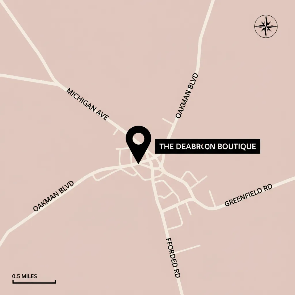Interactive Map Placeholder: Boutique location in Dearborn, Michigan