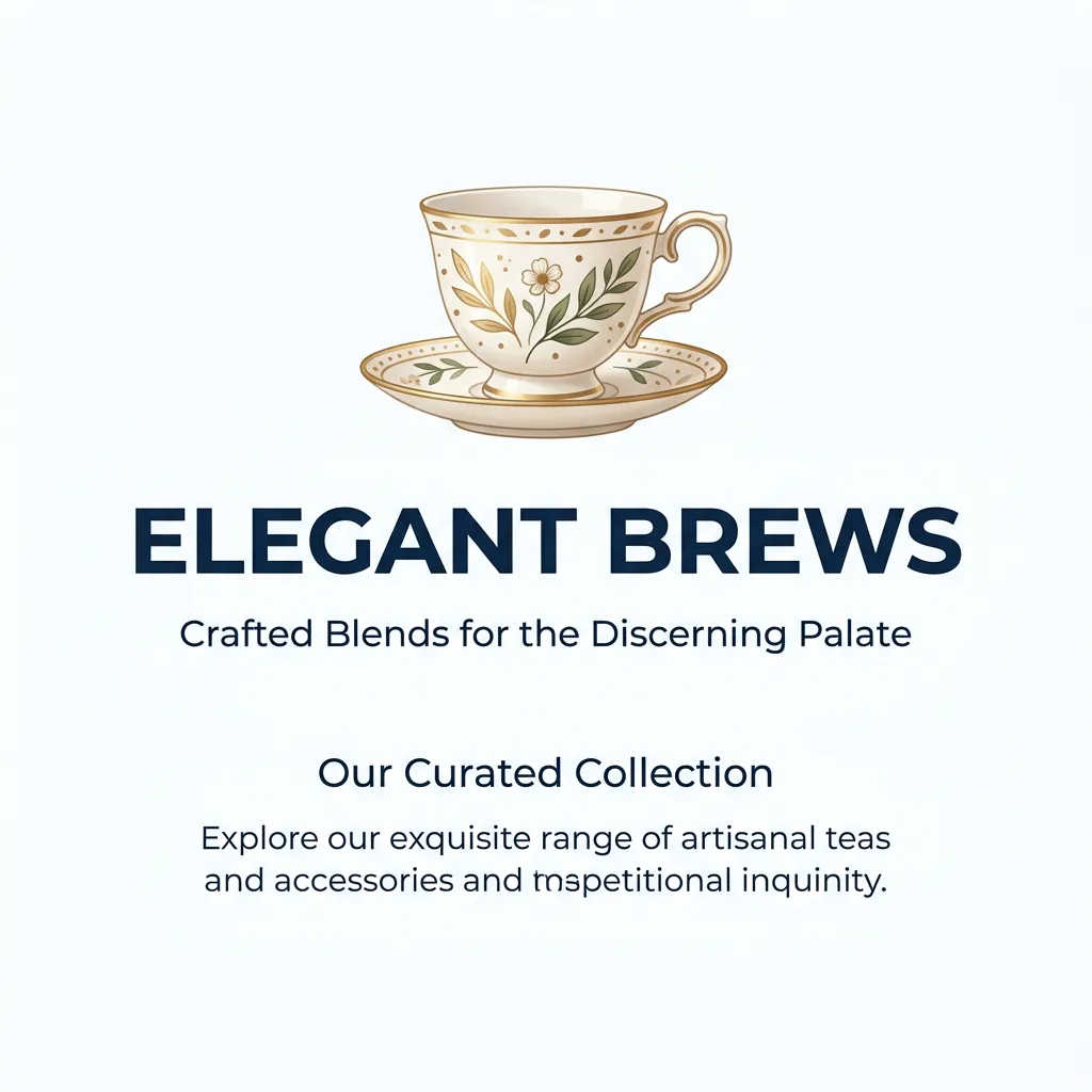 Cartoon illustration of a high tea setup with tea and coffee (no people)