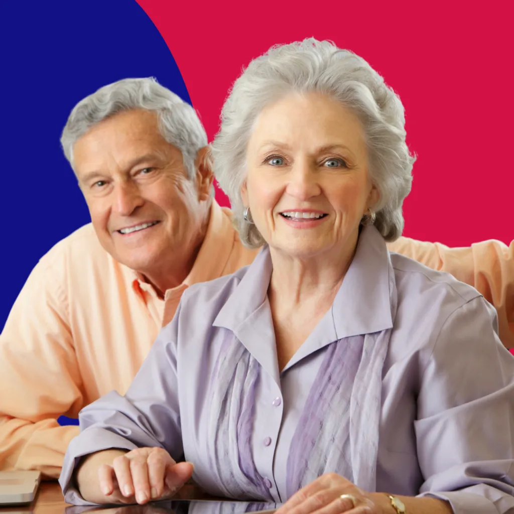 Older couple smiling