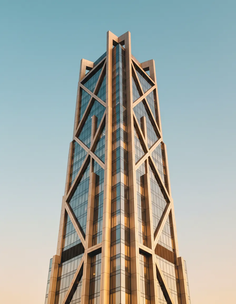 High-contrast architectural structure