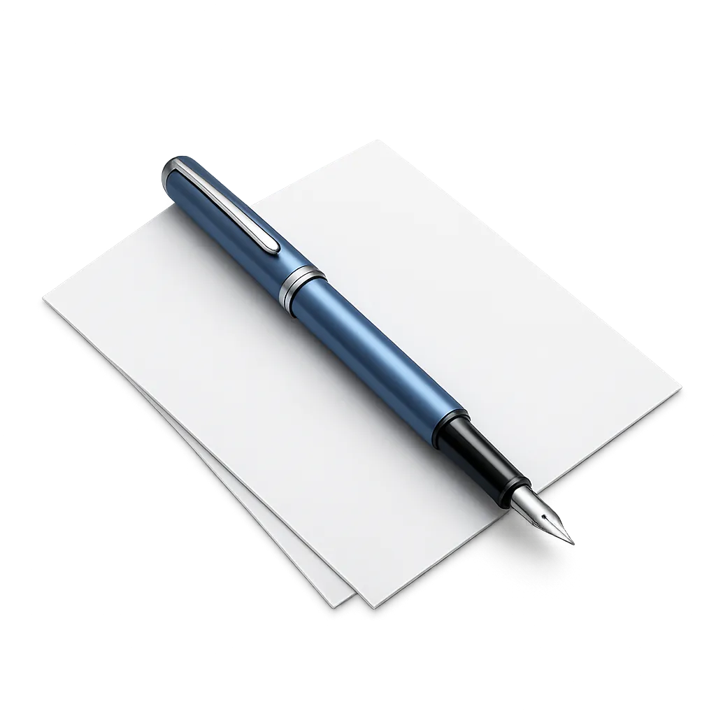 Penna stilografica e documenti di precisione T'Ufficio