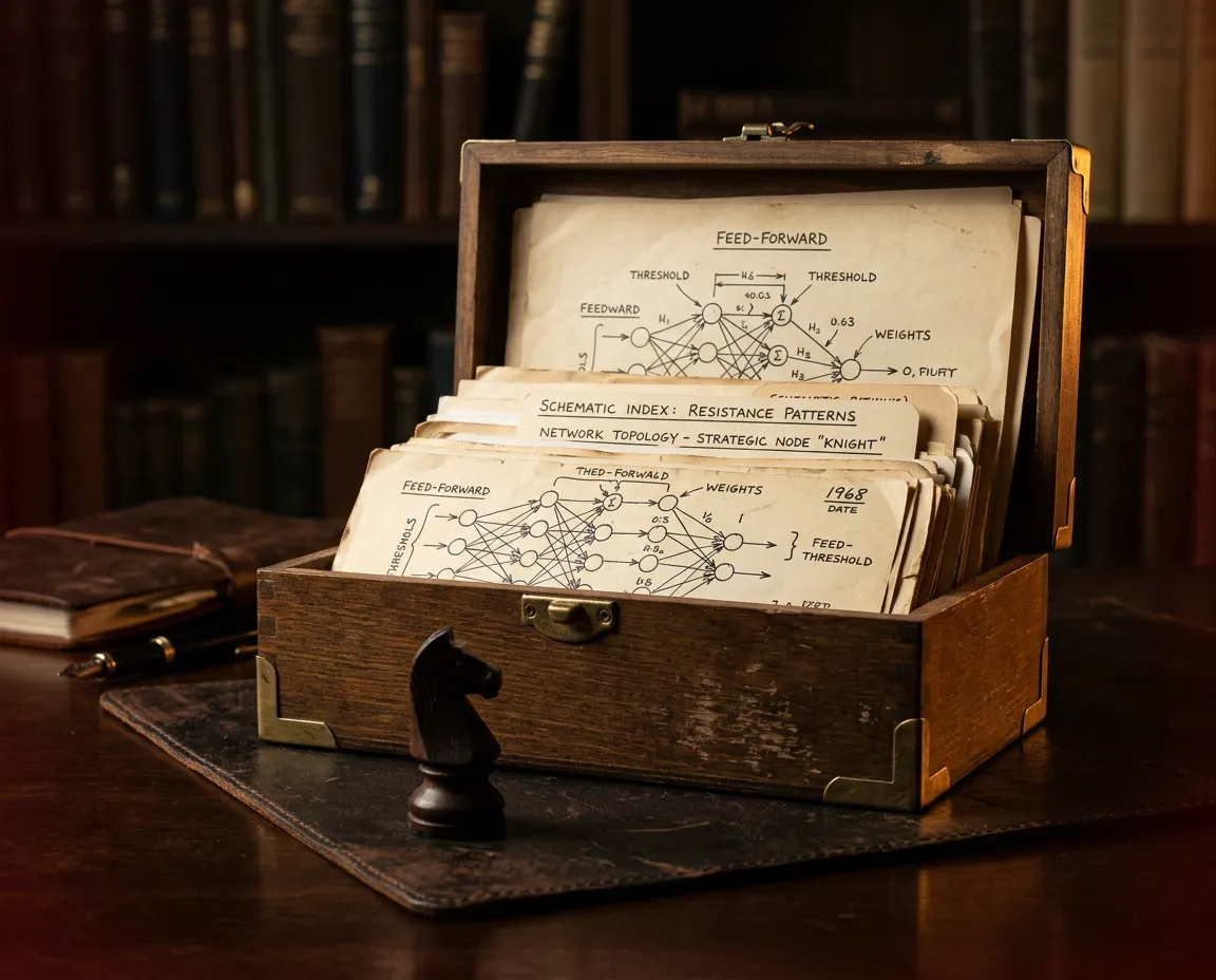 Historical psychological archive representing the neural architecture of sales resistance