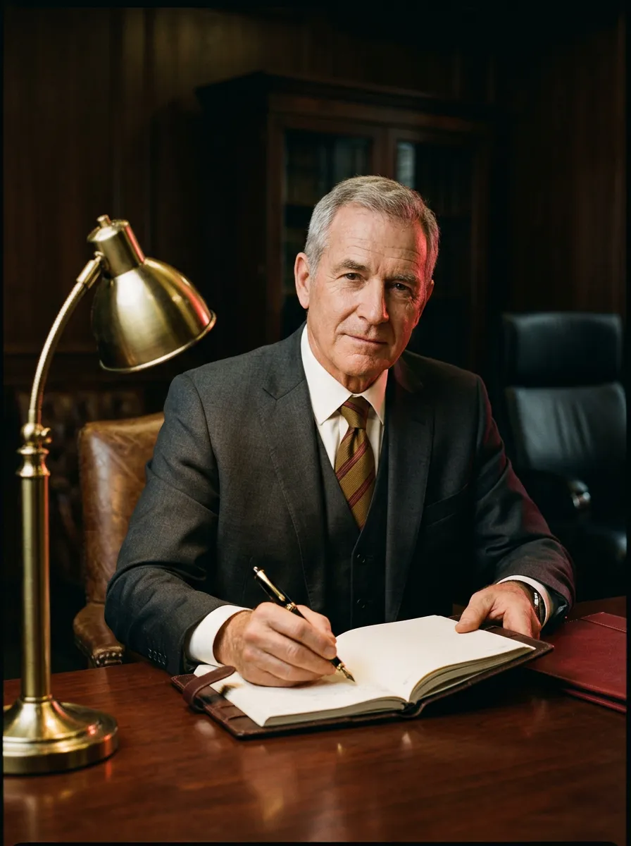 Executive negotiating in a private boardroom