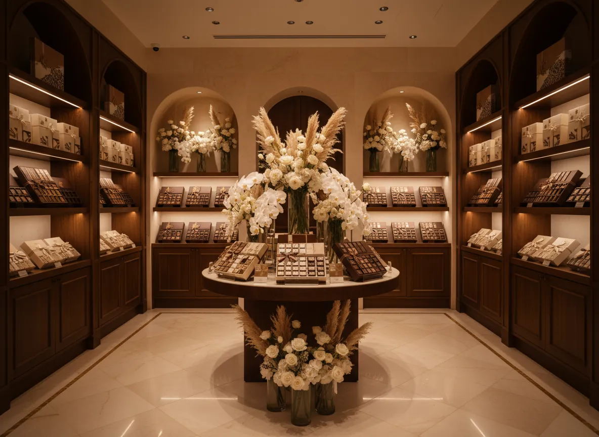 Al Afrah Chocola & Flowers boutique with chocolates and flowers in UAE