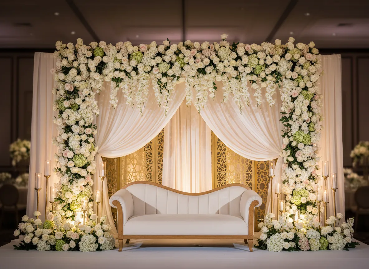 Wedding and engagement kosha setup