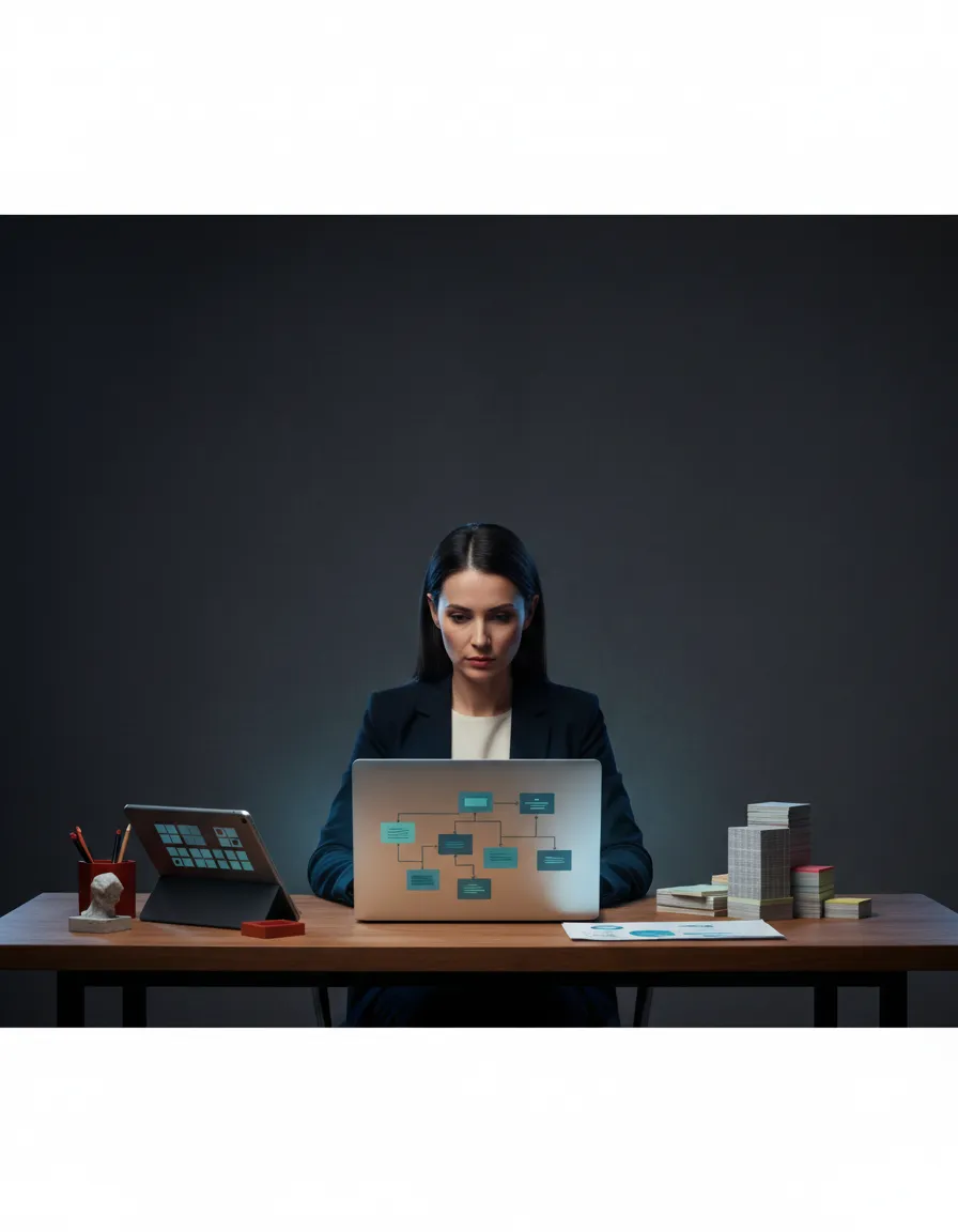 Marketing professional planning digital campaign