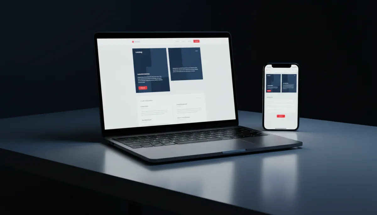 Professional website and sales funnel design services on laptop and mobile screen