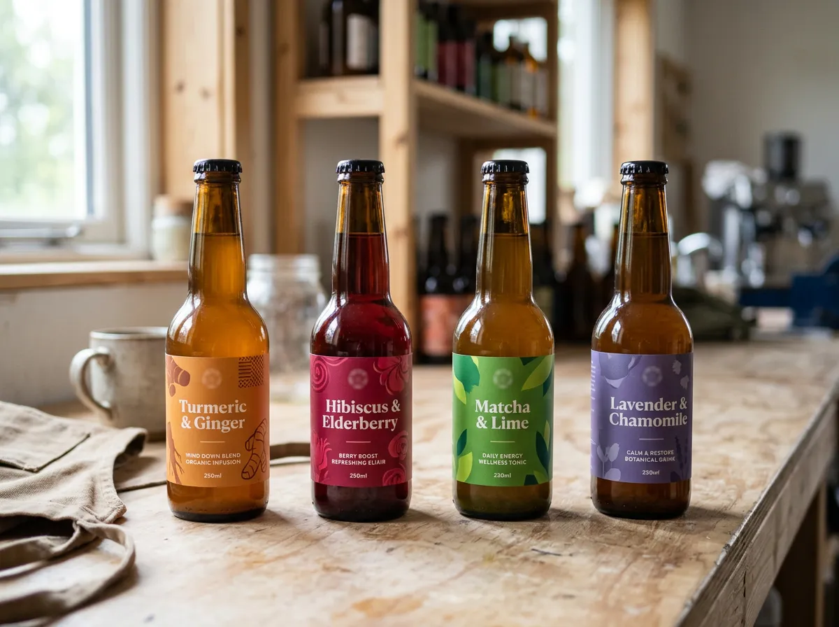 Professionally labeled products representing diverse industries