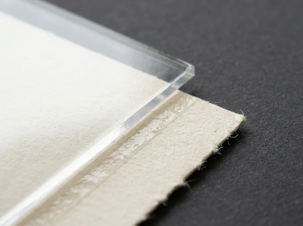 Close-up of specialty label materials and textures