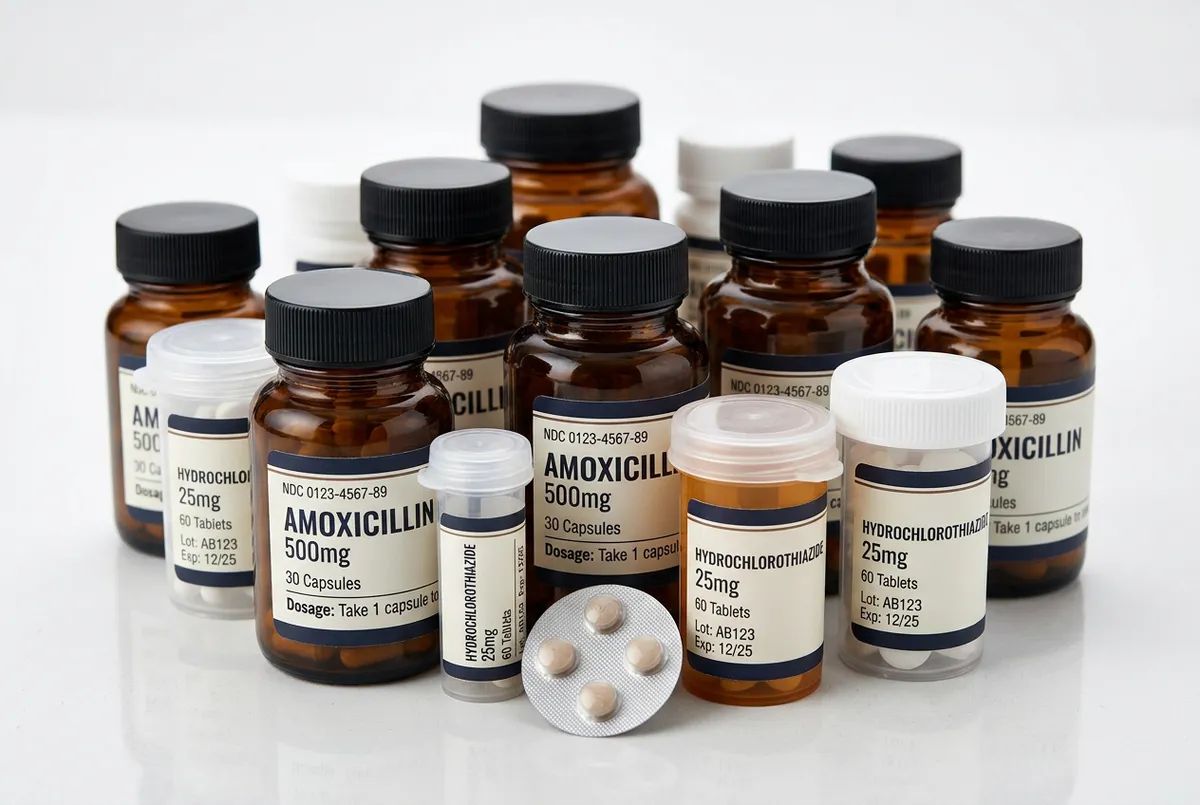 Bottles and pharmaceutical containers with precision tight-mandrel labels