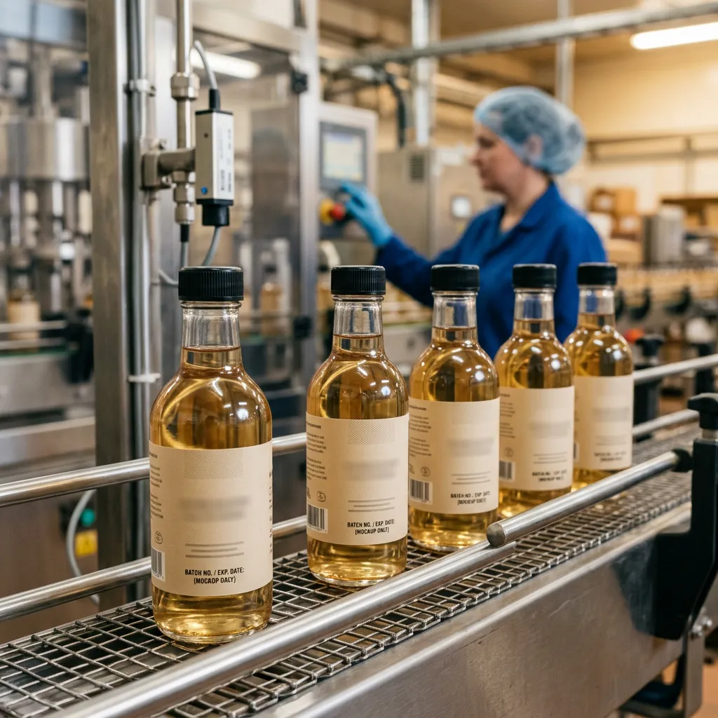 Professionally labeled unbranded products in a production setting (existing product label project)