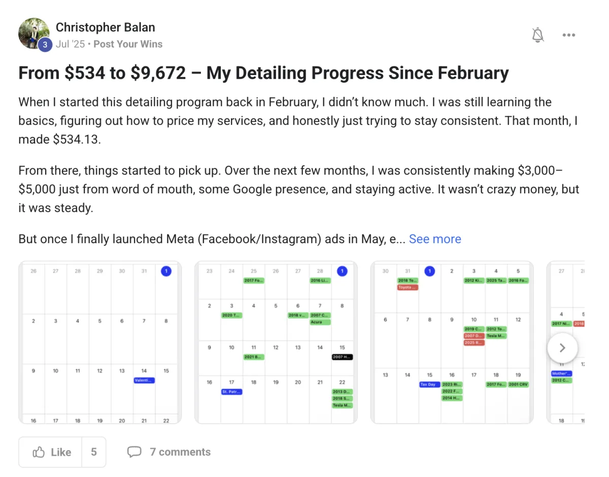 Student result screenshot