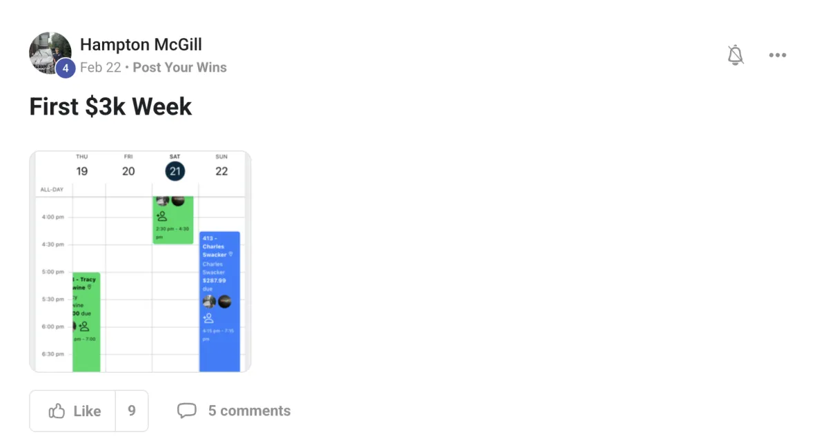 Student result screenshot