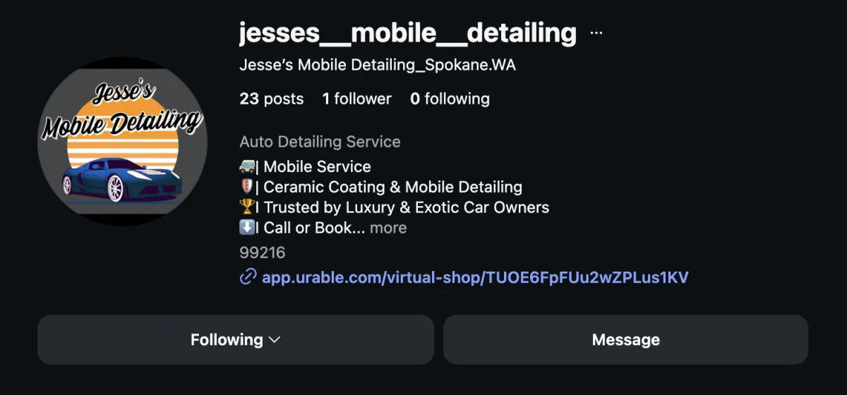 Jesse Bottomly – Jesse's Mobile Detailing Instagram profile