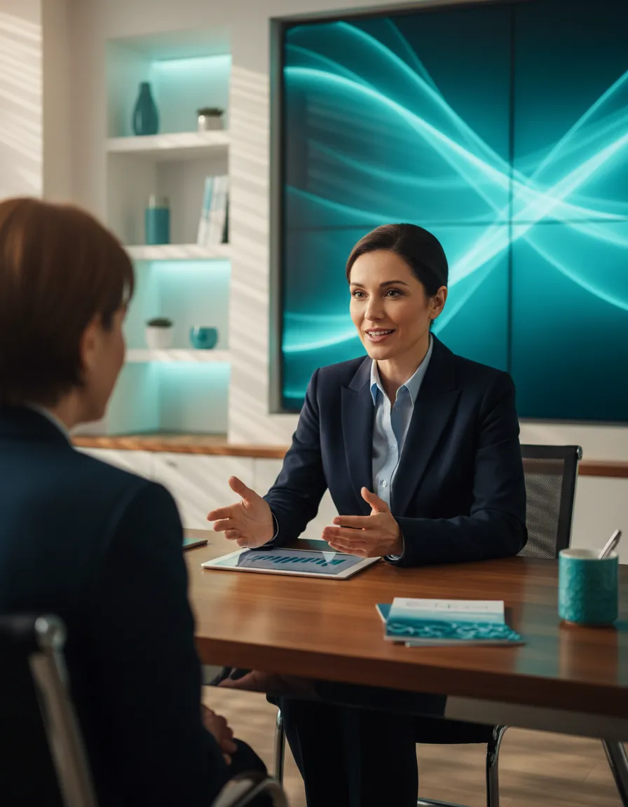 Insurance agent conducting a personalized consultation