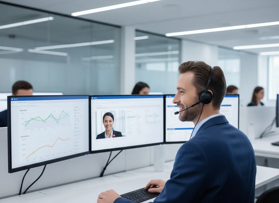 Technical support specialist assisting a small business owner remotely