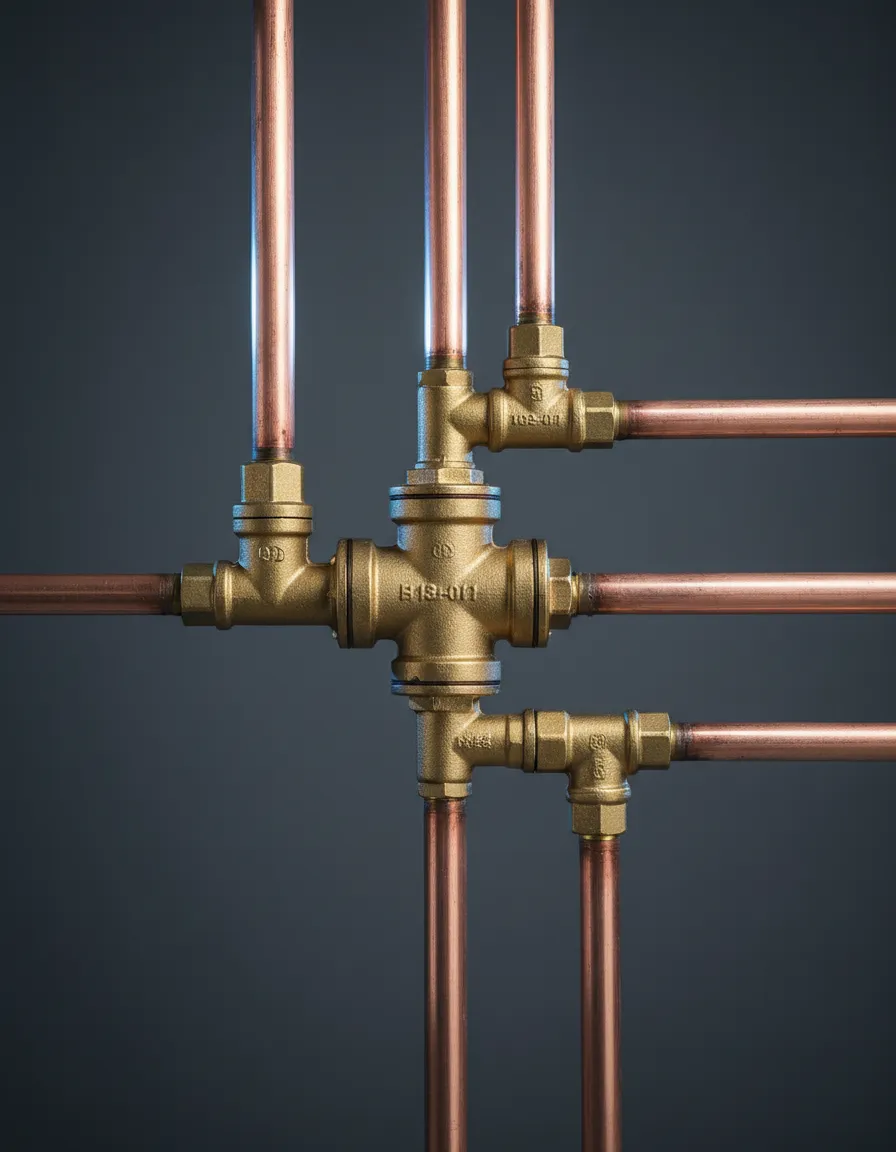 Professional plumbing hardware for hot water installation