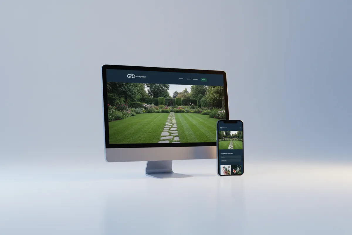 Landscaping website preview