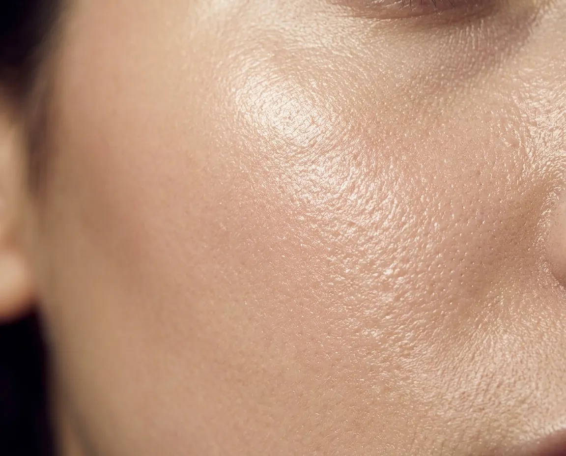 Close-up macro of radiant revitalized skin reflecting clinical cellular therapy results