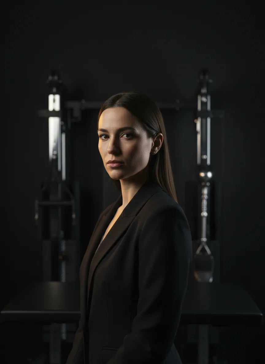 Cinematic moody founder portrait