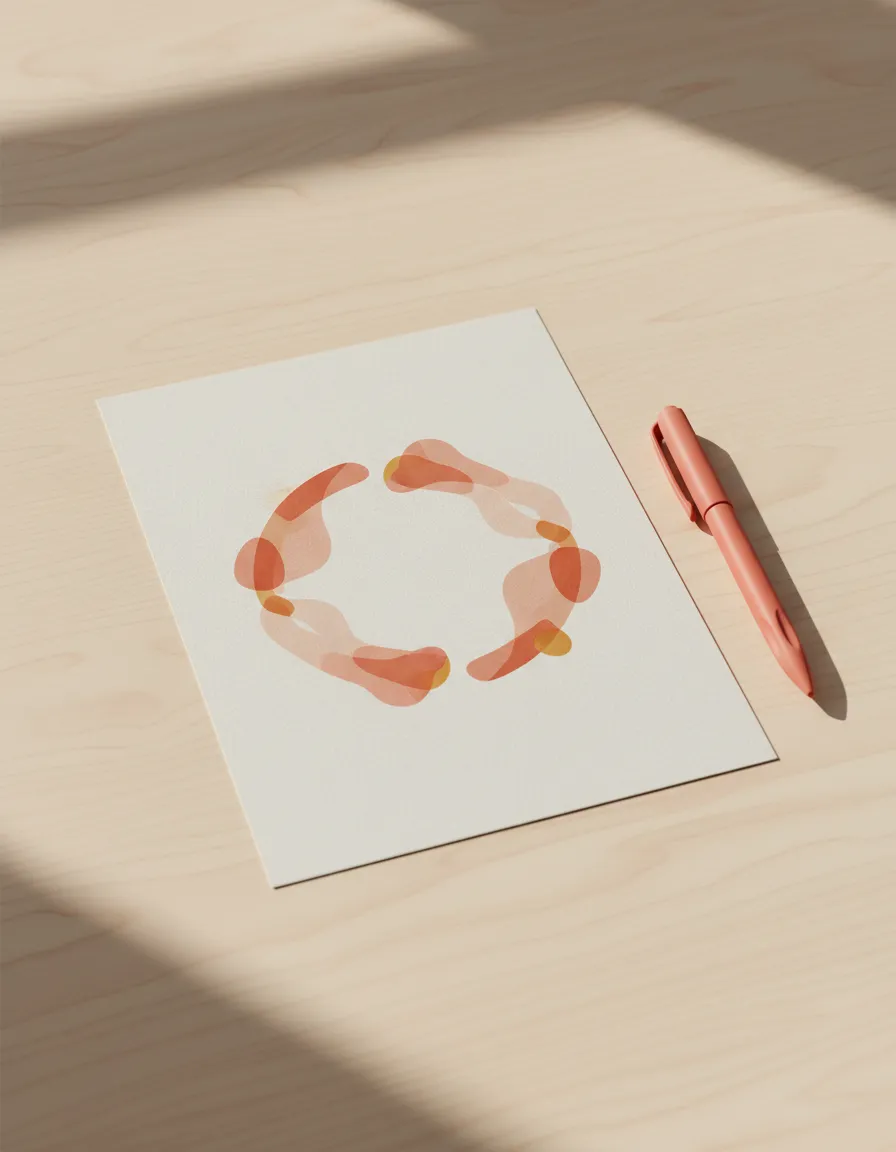 Mockup del Diagrama Menstrual impreso