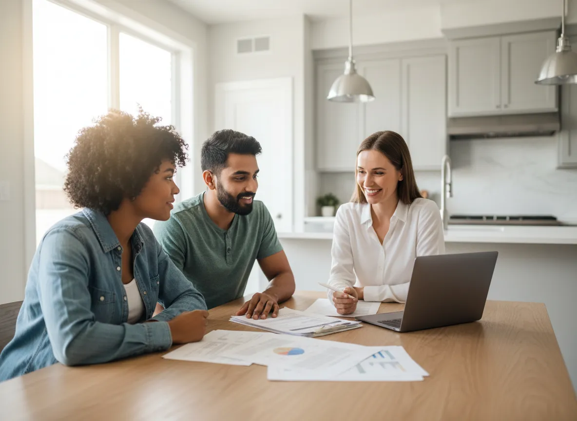 Homebuyer discussing FHA loan eligibility with a loan advisor