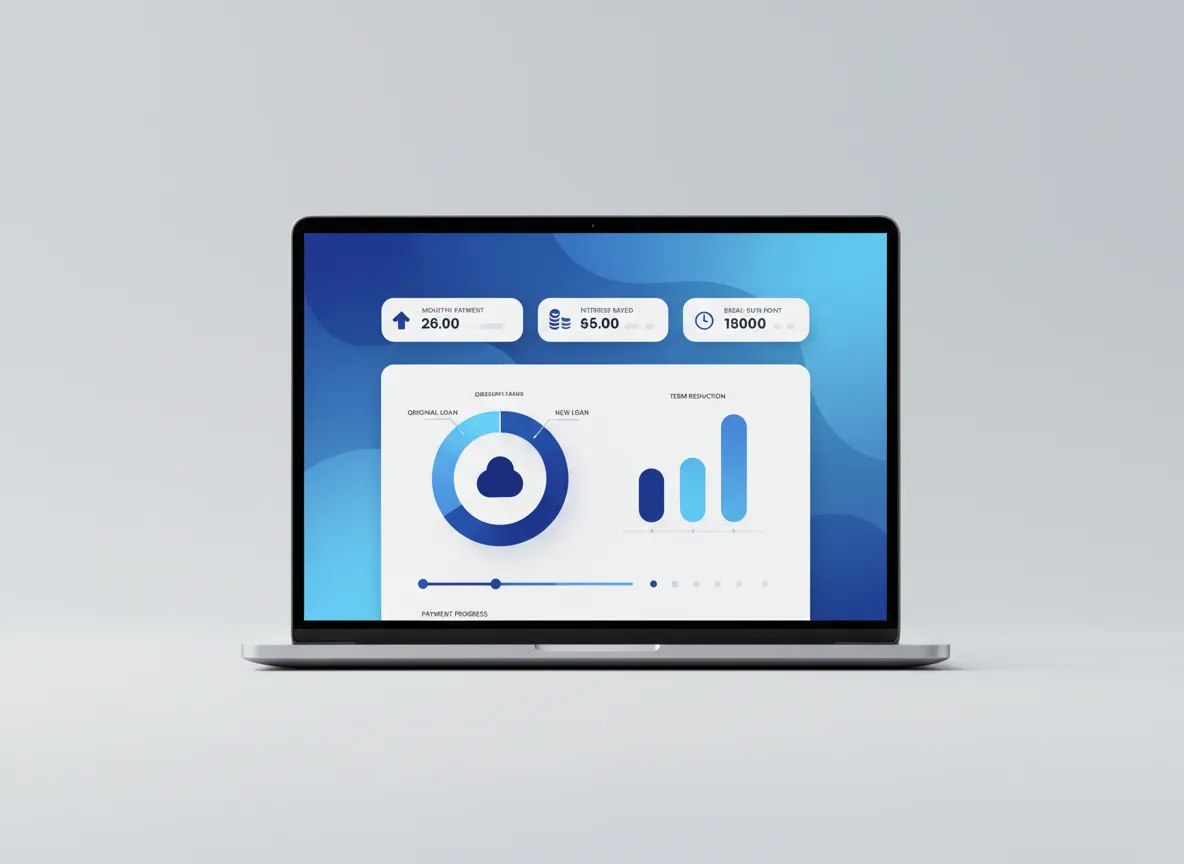 Refinance savings preview mockup for Bobadilla Home Loans