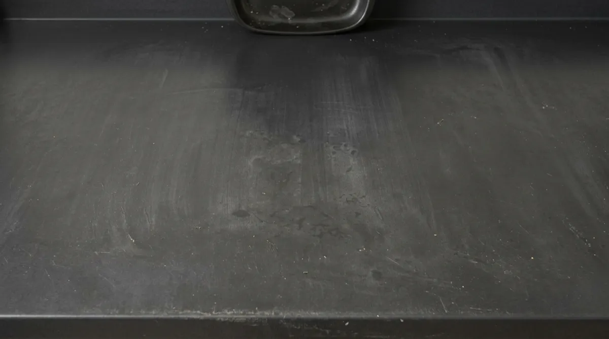 Rushed and incomplete standard cleaning with dust remaining on surfaces