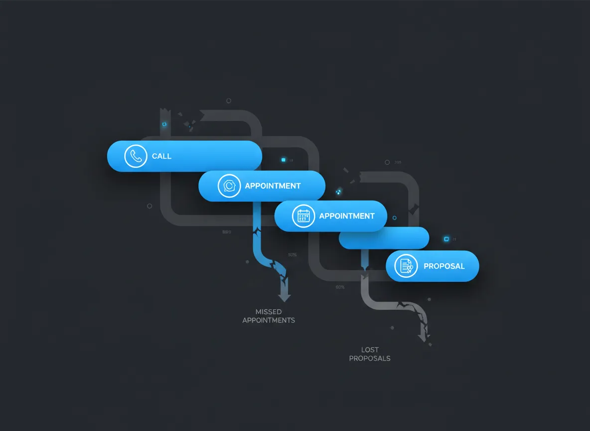 Loss Point Journey Map showing consultation and proposal leakage