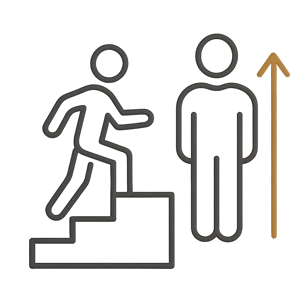 Coaching de Liderança Ícone Escala de Cinza