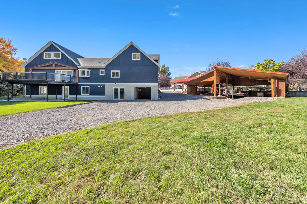 Wide side yard view