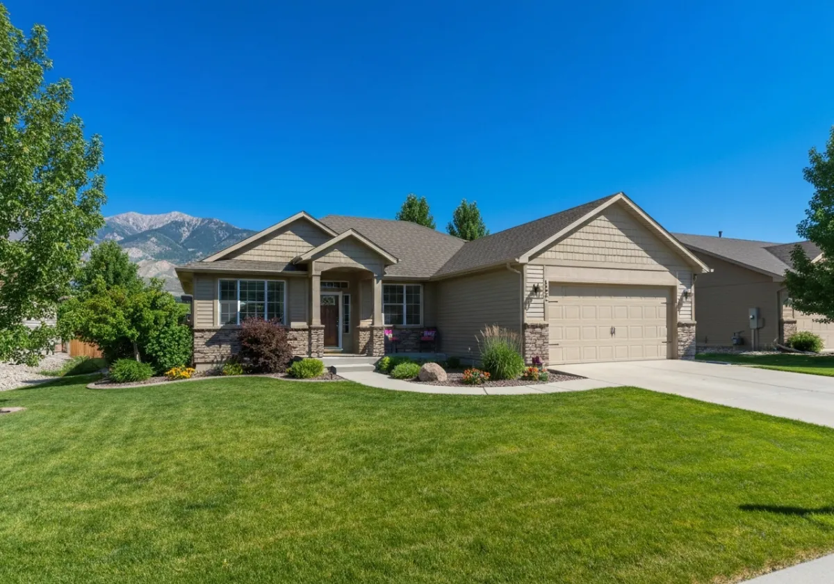 Northern Utah house with mountains