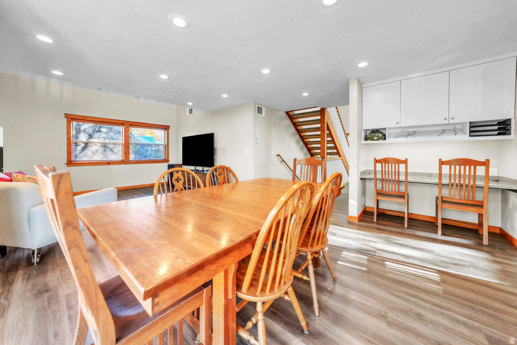 Elegant dining space adjacent to the kitchen