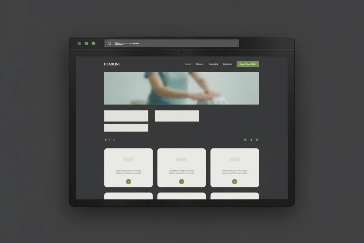 Allied health clinic website showcase