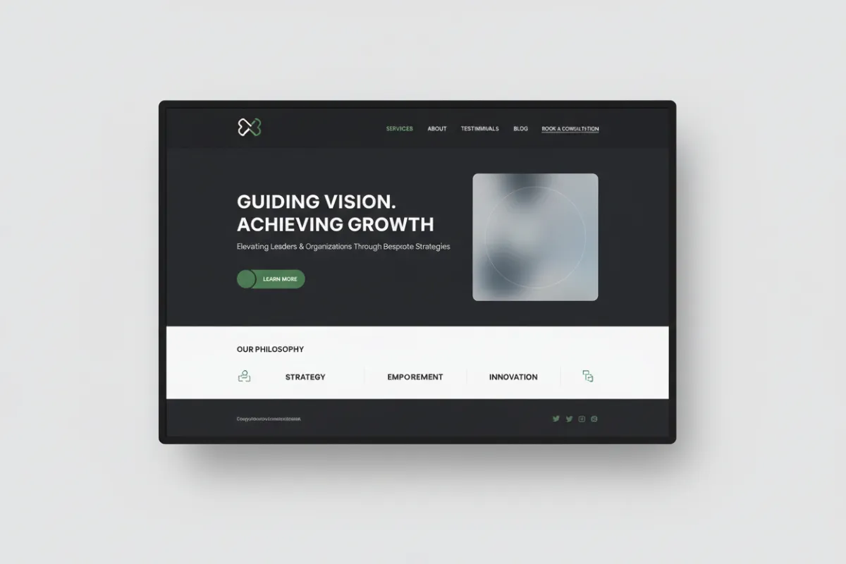 Coaching and consulting website showcase