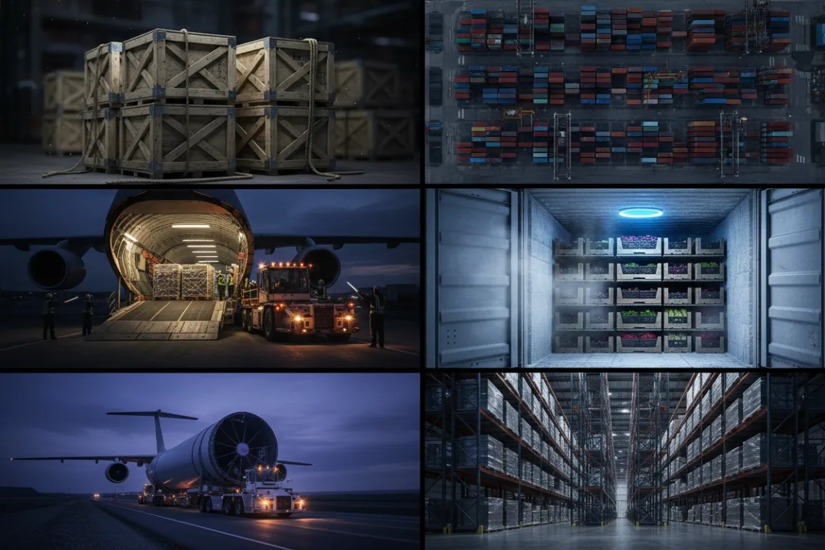 Sea freight and logistics imagery