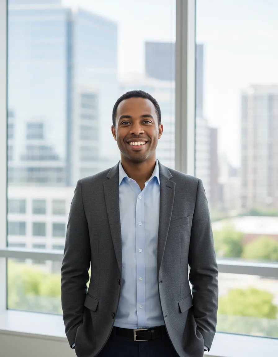 Portrait of real estate agent