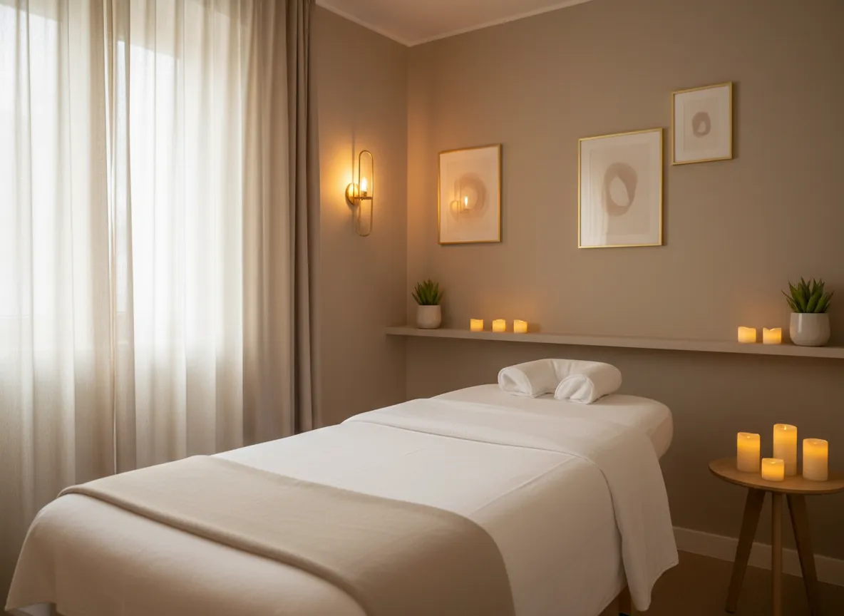 Cabine de soin élégante à Chic'a Aesthetic