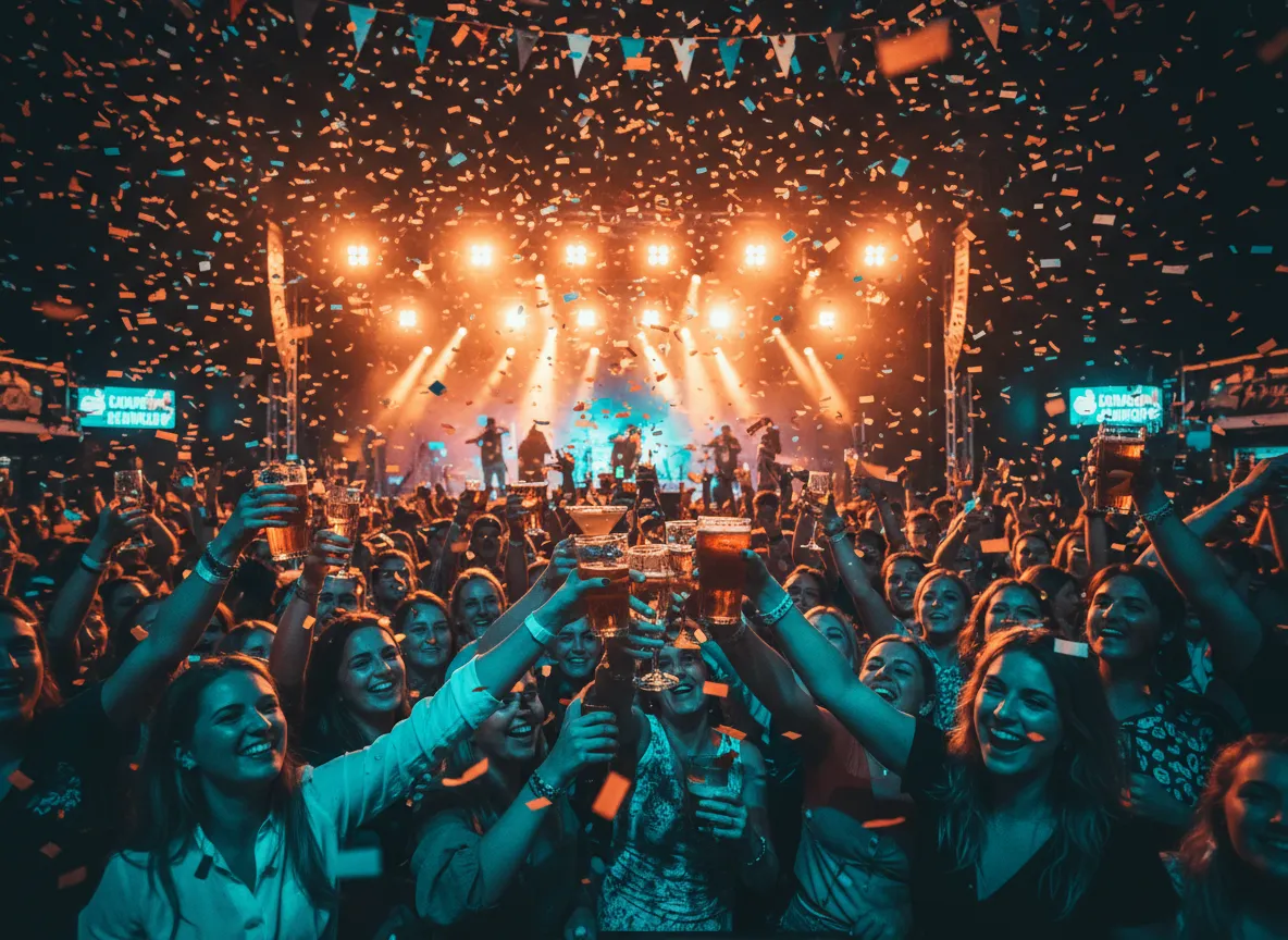 Bank Holiday party crowd